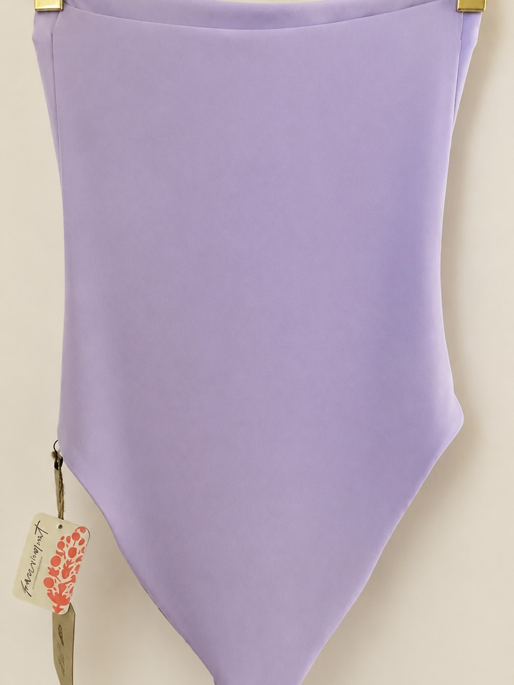 NWT Free People x Toast Signature Tube One-Piece Swimsuit in Lavender, size XS.